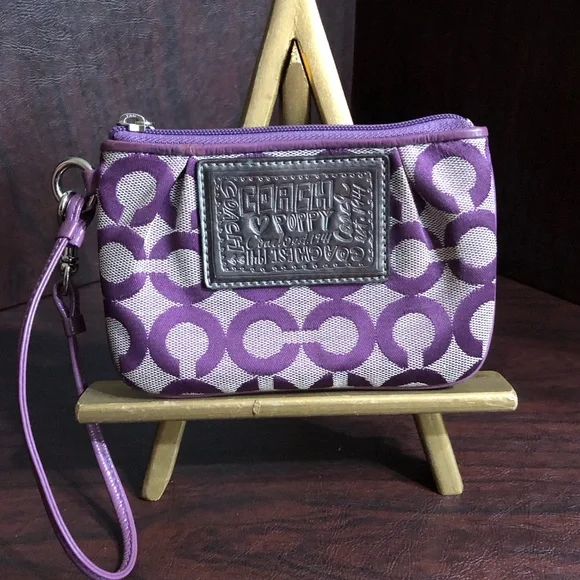 Coach Bags Coach Poppy Purple Wristlet Excellent Condition